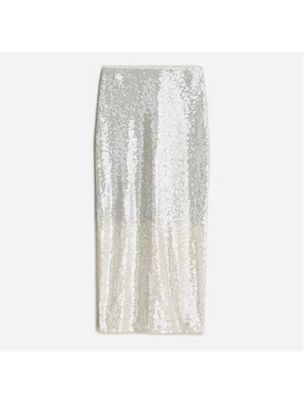 J.Crew Collection NWOT Womens 16 Silver Sequin Midi A-Line Skirt 31”L Lined Zip
